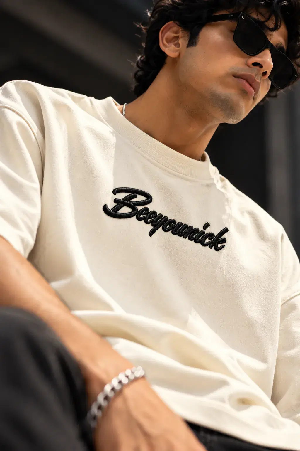 BYN Terry Luxe Embroidered Oversized Tee alternate view