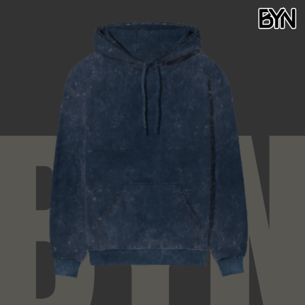 Acid Wash Noir Hoodie