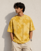 Yellow Tie Dye Oversized T Shirt -1
