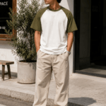 BYN Olive Crest Raglan Oversized Tee -1