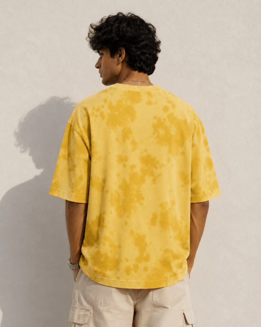 Yellow Tie Dye Oversized T Shirt -2
