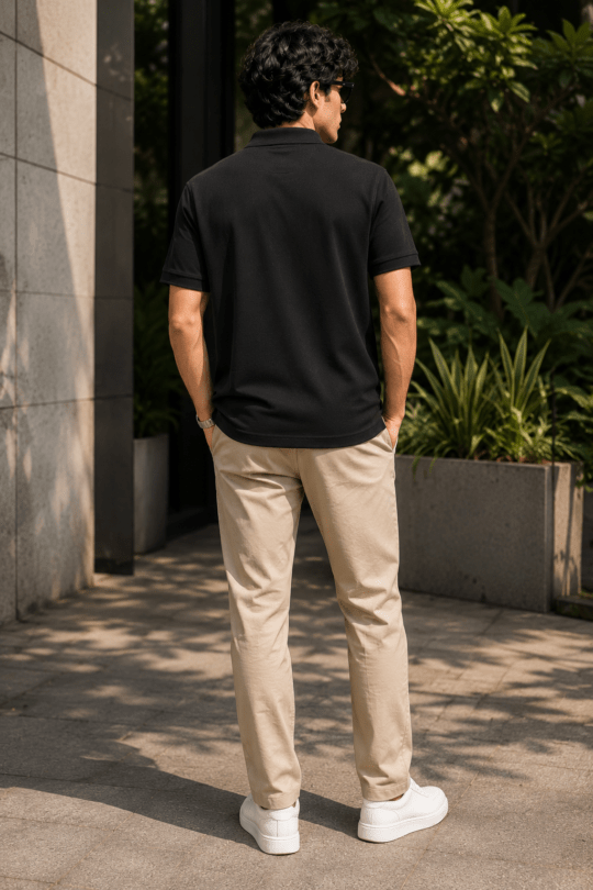 BYN Noir Airtex Polo -2