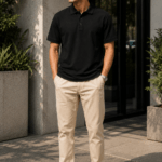 BYN Noir Airtex Polo -1