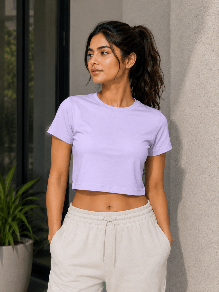 BYN Aura Crop Tee – Lavender -1