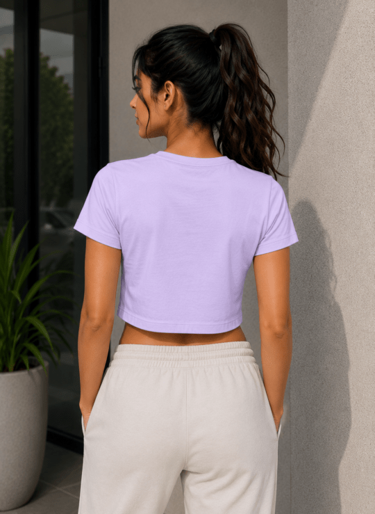 BYN Aura Crop Tee – Lavender -2